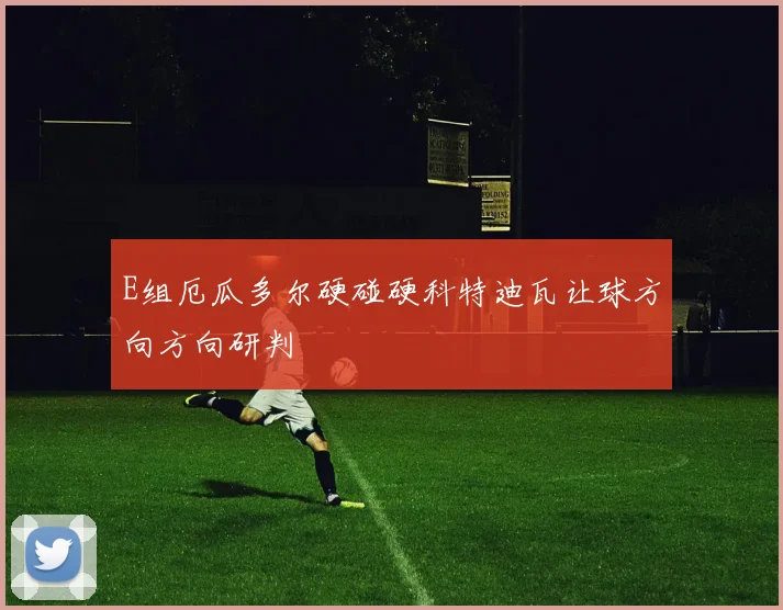 E组厄瓜多尔硬碰硬科特迪瓦让球方向方向研判